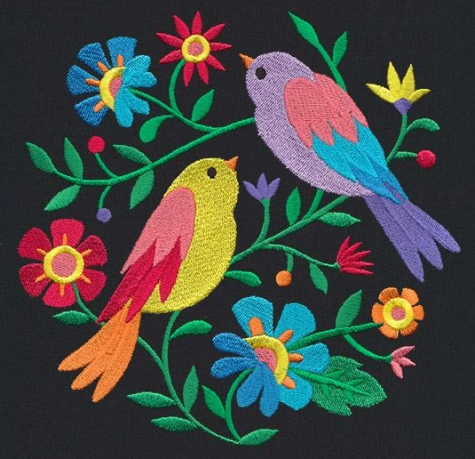 Mexican Birds Embroidery