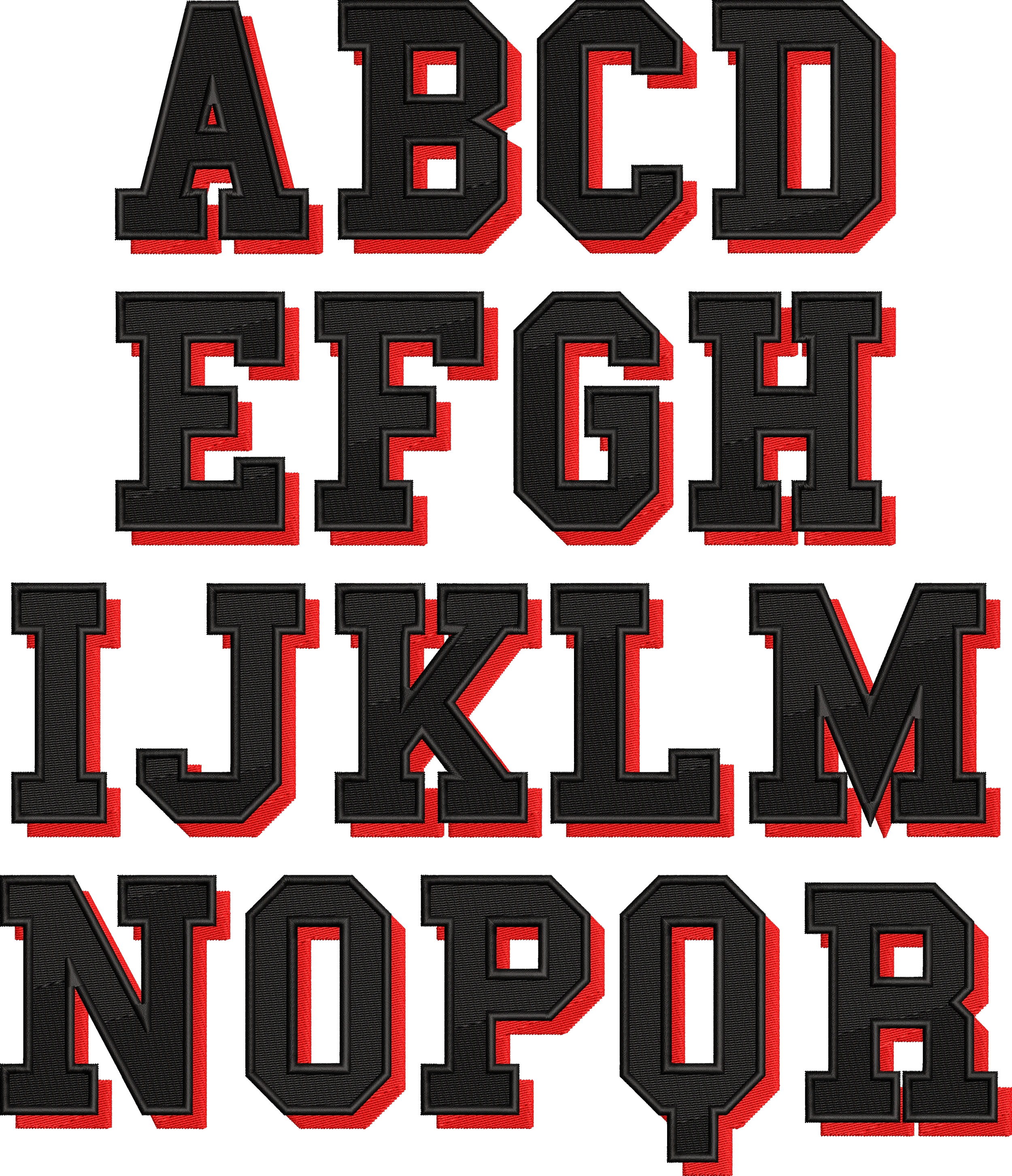 Block-Style Applique Fonts