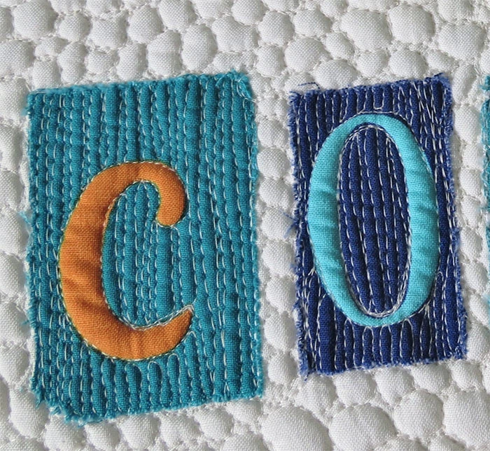 Quilted Applique Letters