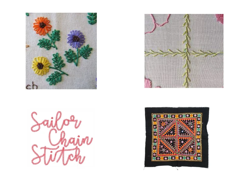 Chain Stitch Embroidery Designs