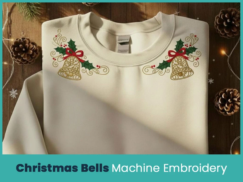 Christmas Bells Machine Embroidery