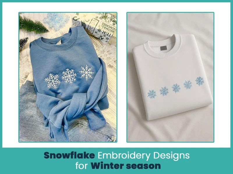 Snowflake Embroidery Designs for Winter Season