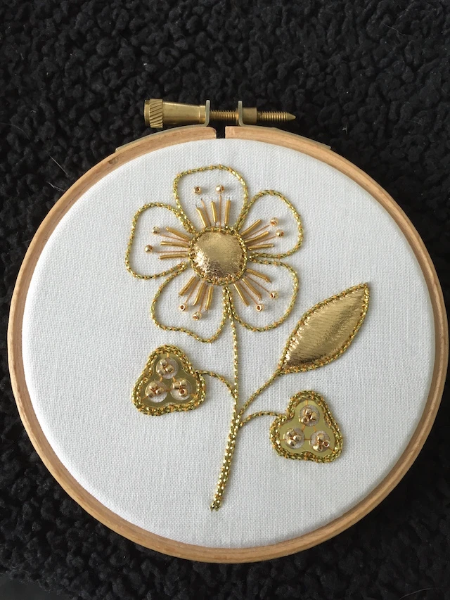 Gold Flower Embroidery