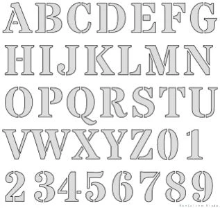 Stencil & Patterned Style Appliques Fonts