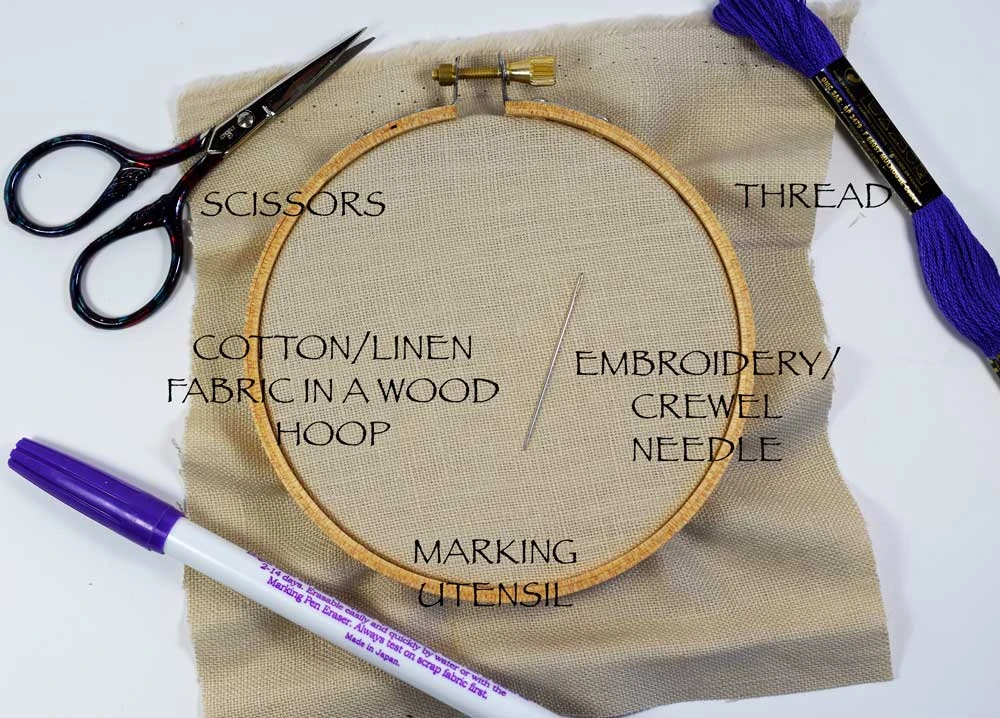 Materials You Need for chain embroidery