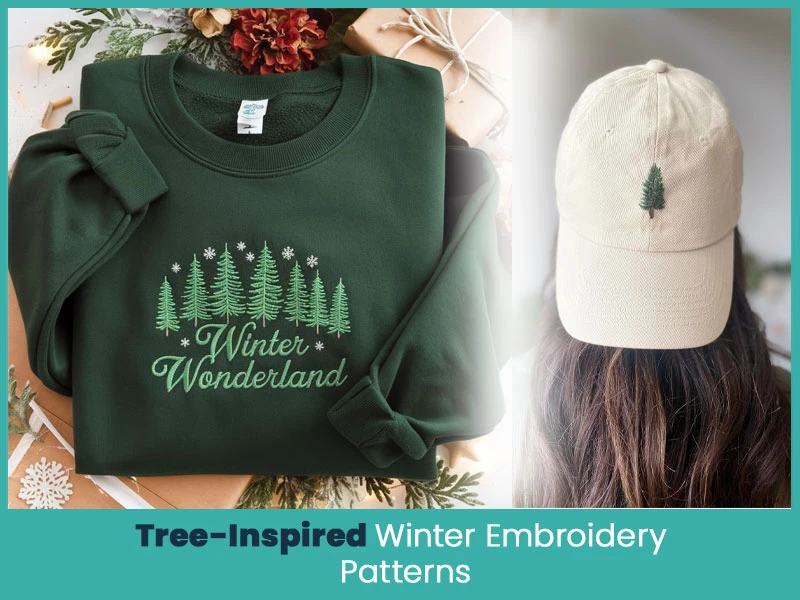 Tree-Inspired Winter Embroidery Patterns