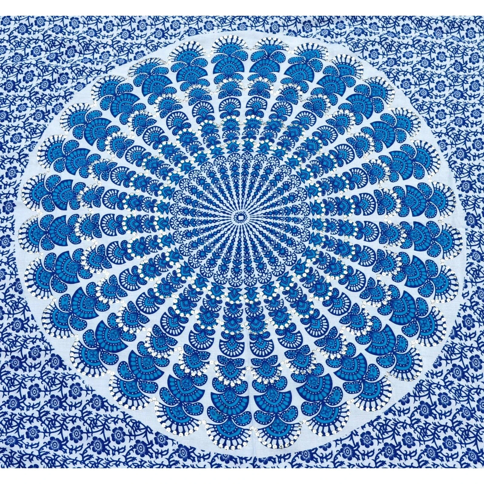 Sequin Mandala Pattern on a Tapestry