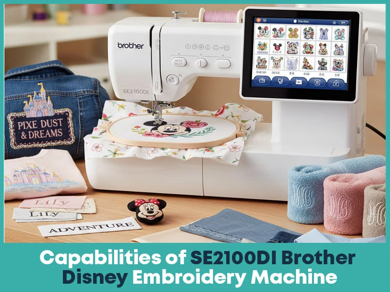 Capabilities of SE2100DI Brother Disney Embroidery Machine