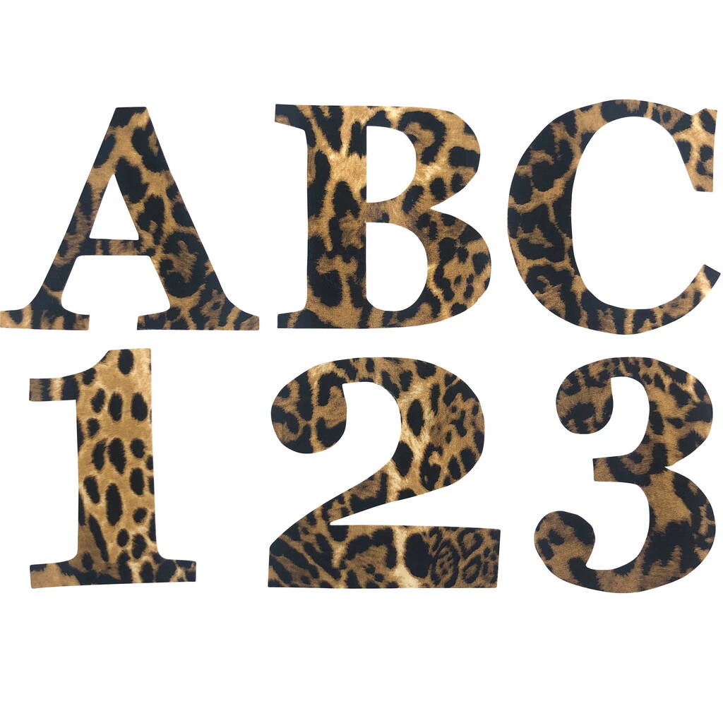 Animal Print Applique Letters