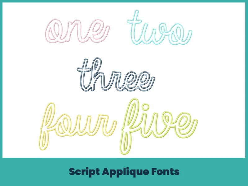 9. Script Applique Fonts