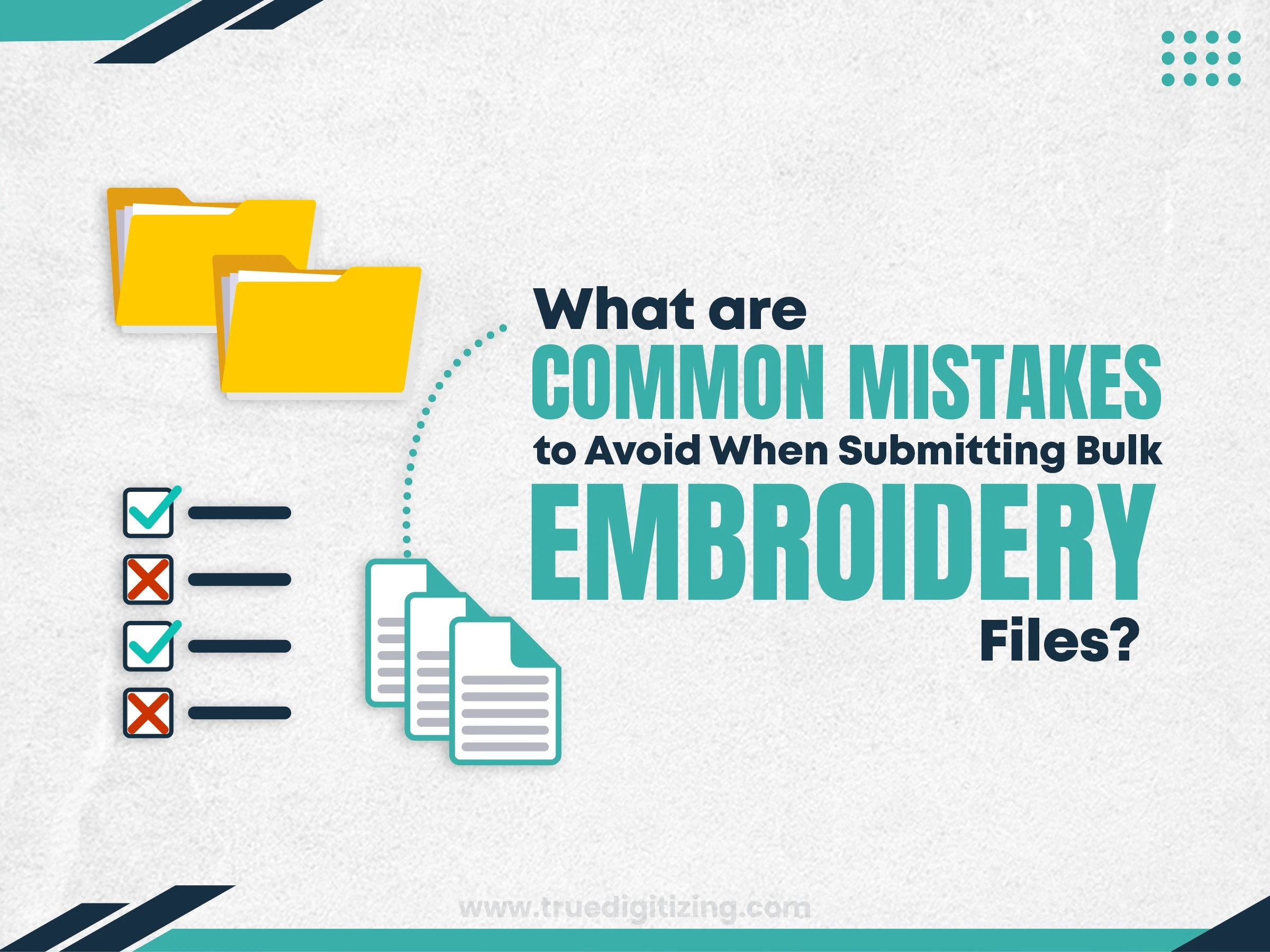 What Are Common Mistakes to Avoid When Submitting Bulk Embroidery Files?