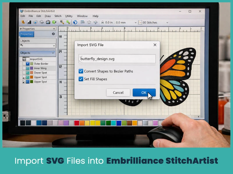 Importing SVG Files into Embrilliance StitchArtist