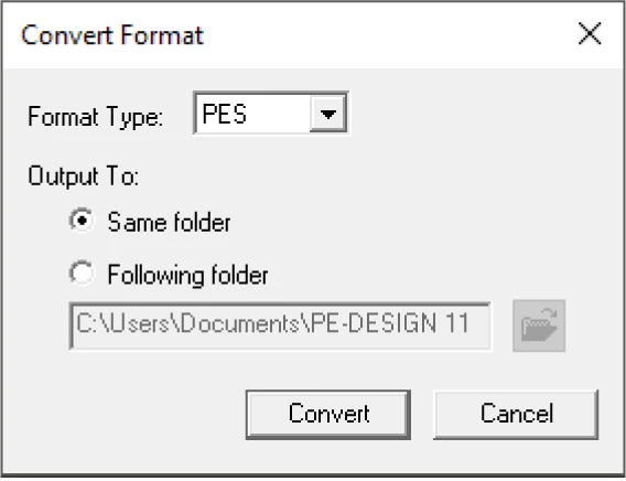 Save in an Embroidery File Format