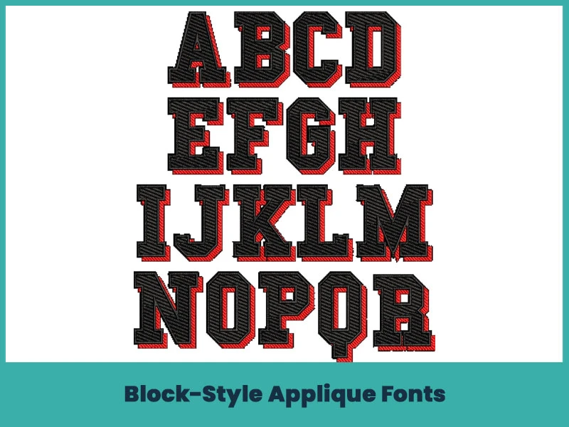 11. Block-Style Applique Fonts