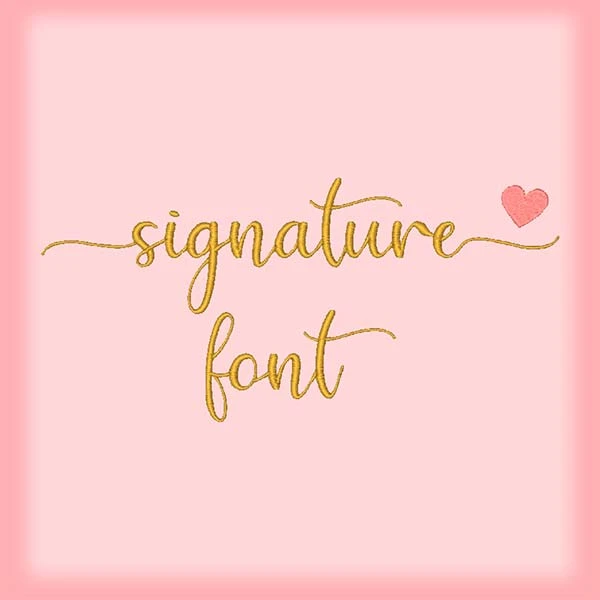 Signature-Style Applique Fonts